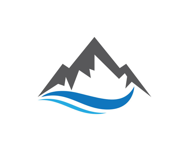 Montaña Logo plantilla vector icono ilustración diseño - Vector, Imagen