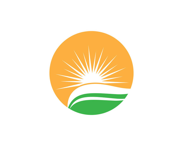 Sun logo plantilla vector icono ilustración diseño - Vector, imagen