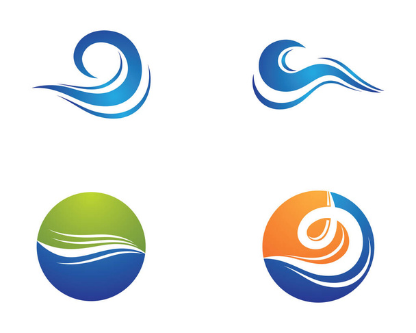 Логотип водної хвилі Векторний дизайн ілюстрації
 - Вектор, зображення