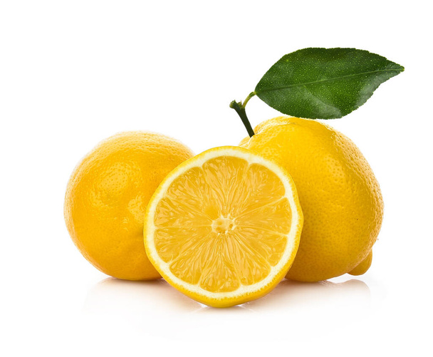Close up of Lemon isolated on white background - Φωτογραφία, εικόνα