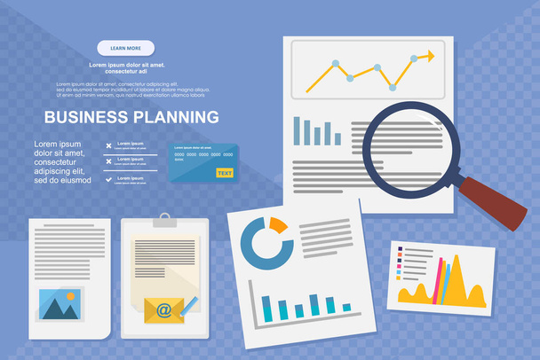 Concept for business analysis, market research - Vector, Image