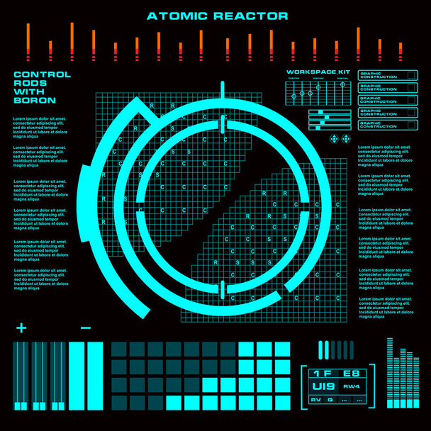 Atomic reactor Futuristic virtual graphic touch user interface - Vector, Image