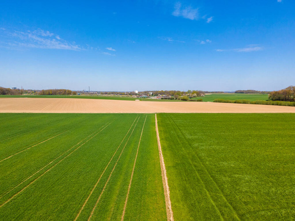 Agricultural fields, countryside. A shot from above. Farmers field. - Foto, immagini