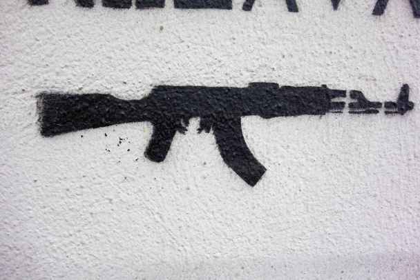 puška, střelná zbraň pro střelbu na útočníka nebo cíl - Fotografie, Obrázek