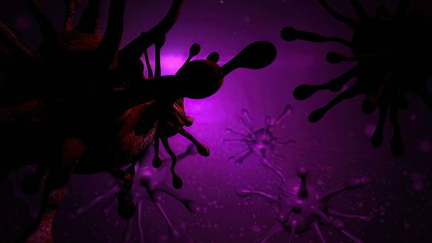 3D illusztráció - A sérült és széteső rákos sejt - Fotó, kép