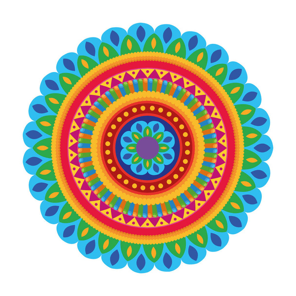 indian mandala decorative icon - Vektor, kép