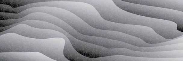 Curva de onda moderna abstracta horizontal bannerd. Ilustración vectorial - Vector, Imagen