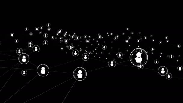 Οπτικοακουστικό δίκτυο ανθρώπων που συνδέει και συνδέει - Πλάνα, βίντεο
