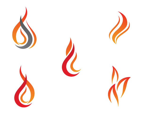 Oheň plamen logo šablony vektorové ikony ilustrace design - Vektor, obrázek