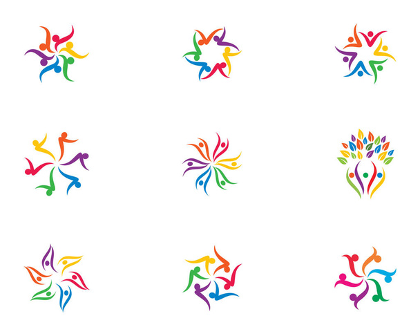 Прийняття та догляд за спільнотою шаблон логотипу Векторний дизайн ілюстрації
 - Вектор, зображення