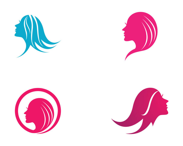 Hair logo template vector icon illustration design - Vector, Image