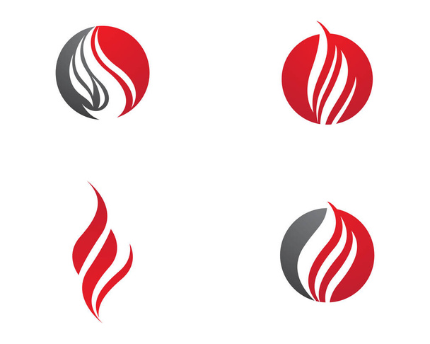 Fuego llama logotipo plantilla vector icono ilustración diseño - Vector, imagen