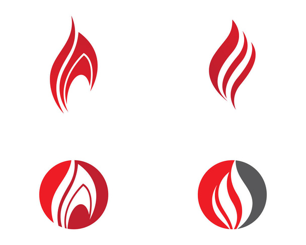 Ateş logosu şablon vektör resimleme tasarımı - Vektör, Görsel