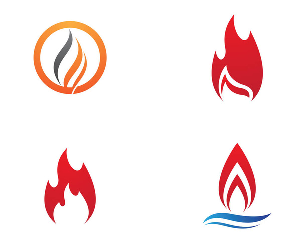 Дизайн векторной иконки логотипа Fire Flame - Вектор,изображение