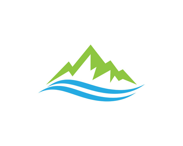 Montanha logotipo modelo vetor ícone ilustração design - Vetor, Imagem