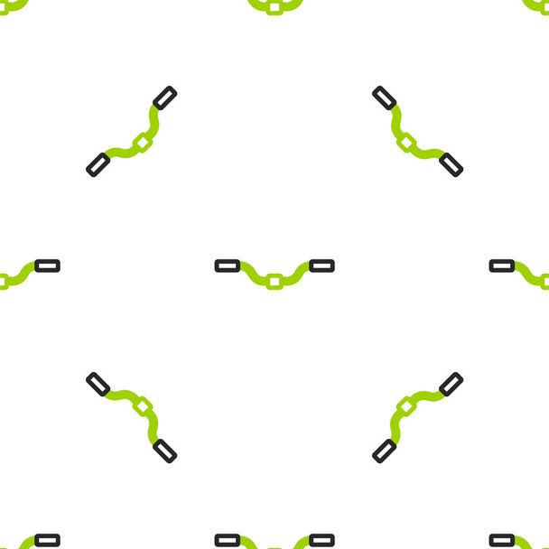 Línea Bicicleta icono del manillar patrón inconsútil aislado sobre fondo blanco. Vector - Vector, Imagen