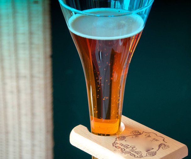 Long Glass of Bier in Bruges, Belgium - Photo, Image