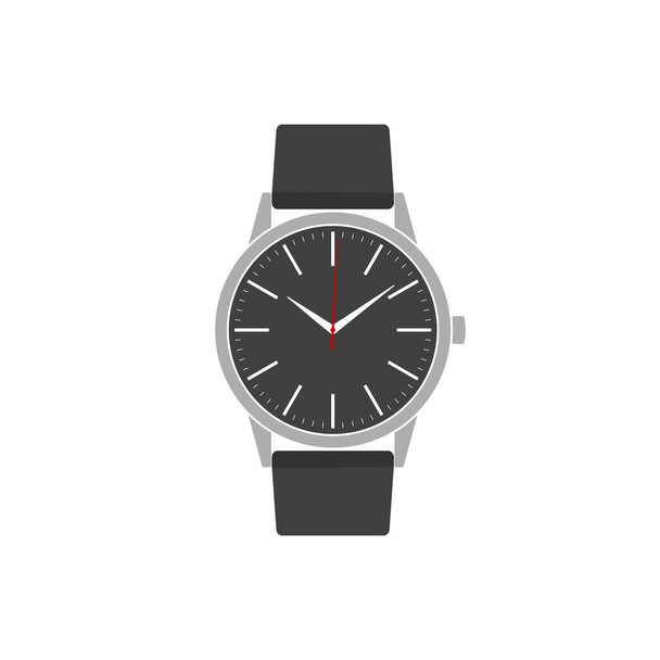 Wristwatch graphic icon. Watch with band sign isolated on white  background. Vector illustration - Vecteur, image