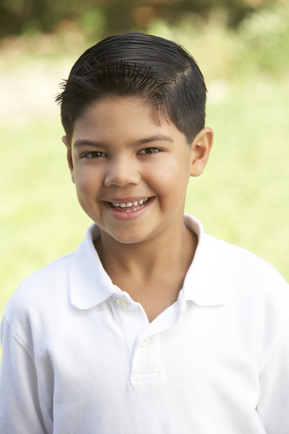 Portrait Of Young Boy In Park - Фото, изображение