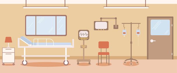 hospital sala médica, vector de estilo plano, aislado - Vector, Imagen