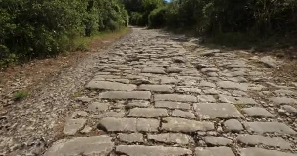 A estrada romana Ambrussum, Villetelle, Occitanie, França. - Filmagem, Vídeo
