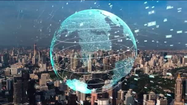 Akıllı şehirde küresel bağlantı ve internet ağı modernizasyonu - Video, Çekim