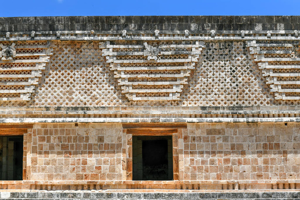 Čtyřúhelník jeptišek v Yucatanu v mexickém Uxmal. - Fotografie, Obrázek
