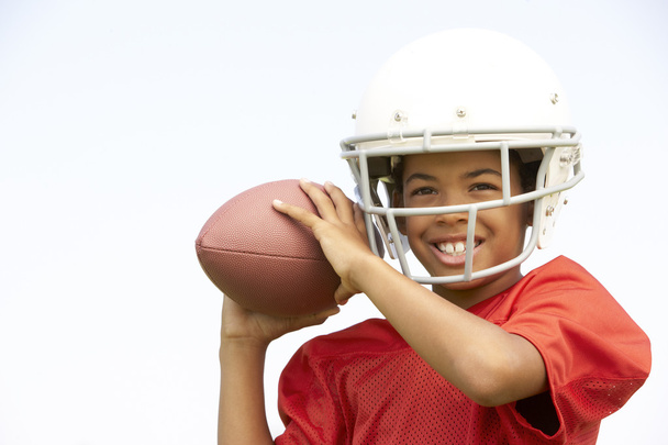 Young Boy Playing American Football - Photo, Image