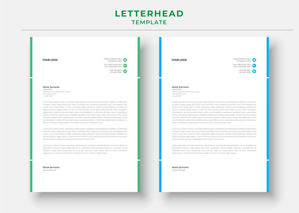 Professional Letterhead Template. Minimalist Letterhead Template. corporate letterhead - Вектор, зображення