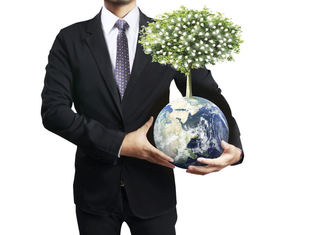 drží zářící koule earth (nasa) - Fotografie, Obrázek