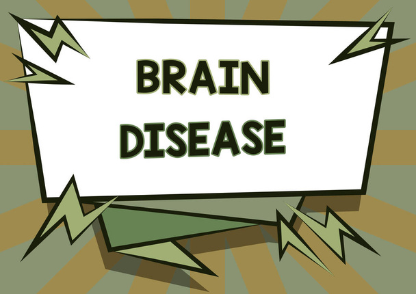 Inspiration showing sign Brain Disease. Concept meaning a neurological disorder that deteriorates the system s is nerves Abstract Displaying Urgent Message, New Announcement Information - Photo, Image