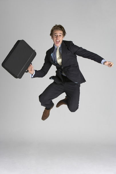Businessman Jumping In Air - Photo, Image