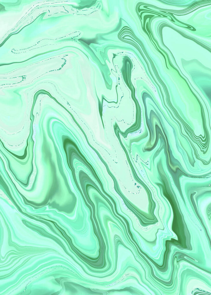 Green marble texture. Liquid shiny texture. Luxury design of backgrounds, banners, flyers, invitations, postcards, packaging - Photo, Image