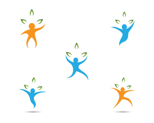 Healthy life logo template vector icon illustration design - Vector, Image