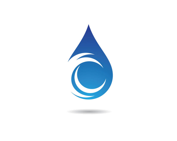 Plantilla de logotipo gota de agua icono de vectores diseño de ilustración - Vector, Imagen