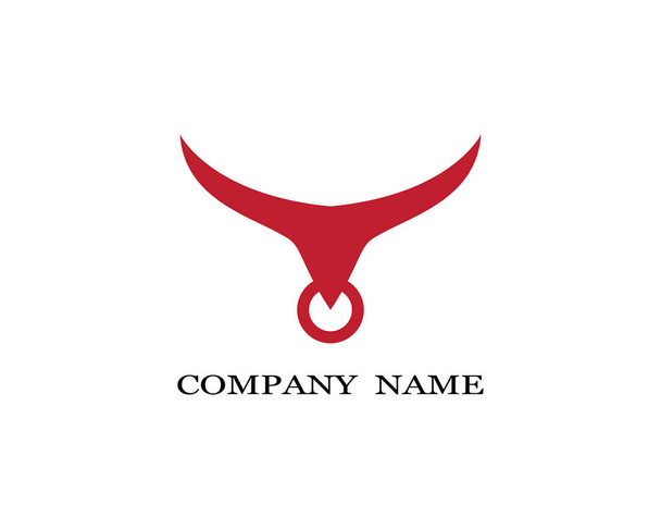 Bull logo modello vettoriale icona illustrazione design - Vettoriali, immagini