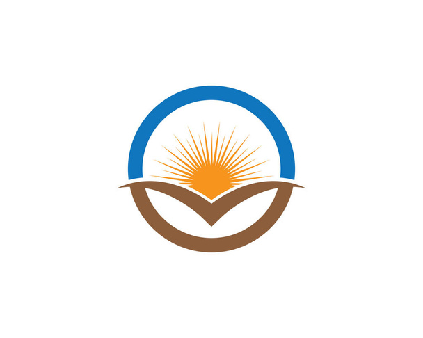 Дизайн векторной иконки логотипа Sun - Вектор,изображение