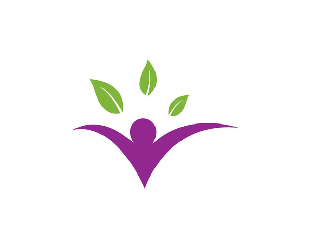 Healthy life logo template vector icon illustration design - Vector, Image