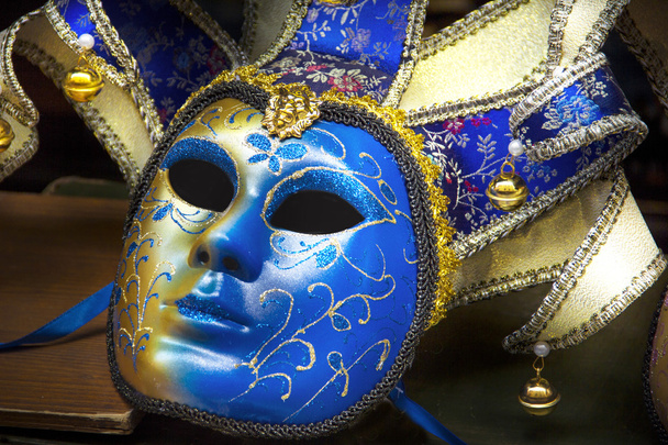 traditionele carnaval masker close-up, Venetië, Italië - Foto, afbeelding