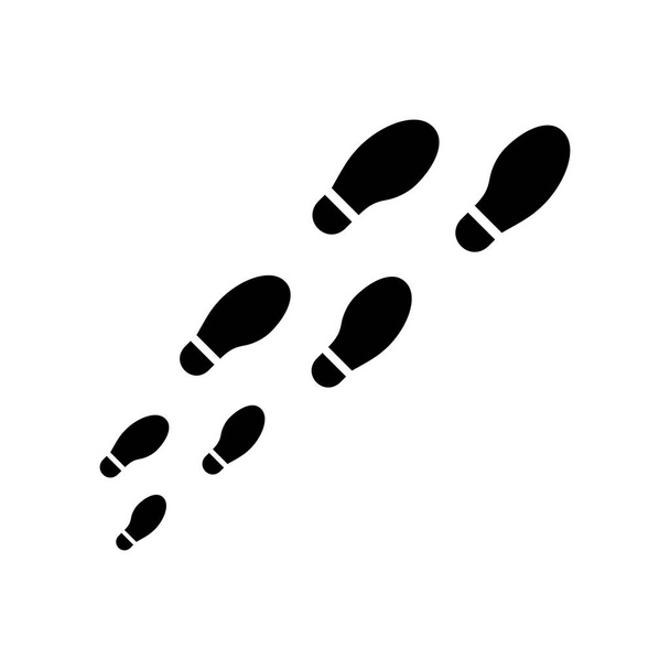 Chaussures Trail. Icône vectorielle d'impression au pied Illustration vectorielle isolée EPS 10 - Vecteur, image