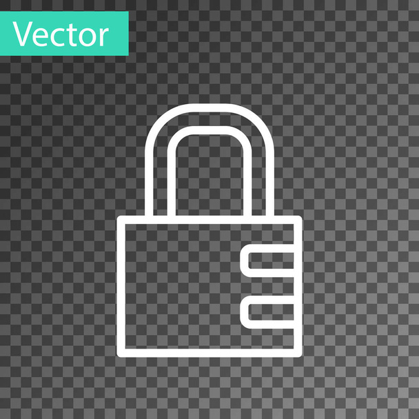 Zwart Veilig combinatieslot pictogram geïsoleerd op transparante achtergrond. Combinatie hangslot. Beveiliging, veiligheid, beveiliging, wachtwoord, privacy. Vector - Vector, afbeelding