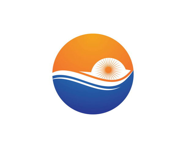 Sunset Beach logo obrázky ilustrační design - Vektor, obrázek
