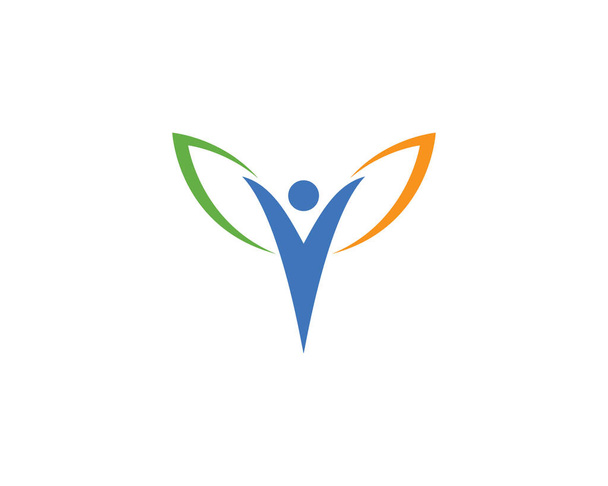Wellness logotipo imagens design ilustração - Vetor, Imagem