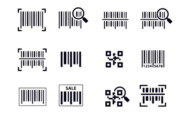  Barcode pictogram set vector ontwerp  - Vector, afbeelding