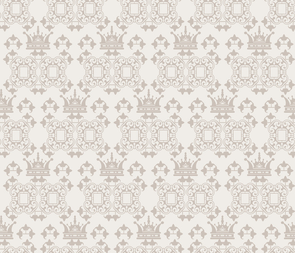 Damask decorative wallpaper for walls vector vintage seamless patterns - Vector, Image