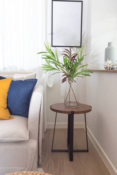 modern interior design with sofa and green plants - Fotografie, Obrázek