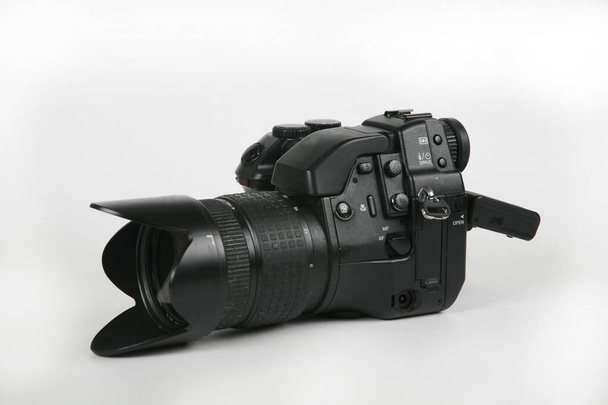lente de cámara sobre fondo blanco - Foto, Imagen