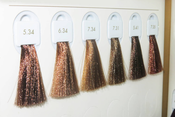 close-up of colorful hair samples - Fotografie, Obrázek