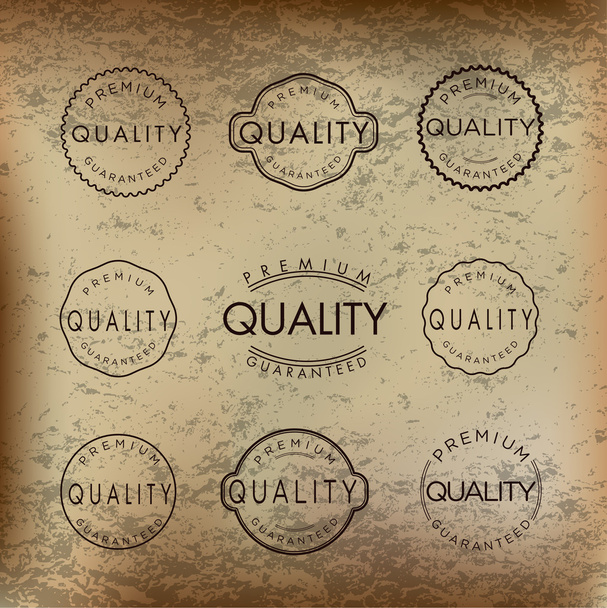 Collection of Premium Quality and Guarantee Labels - Vettoriali, immagini