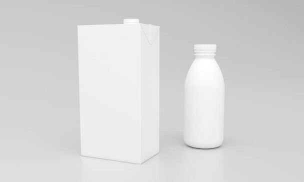 Milk Pack Packaging Packet Design 3D Rendered - Photo, Image